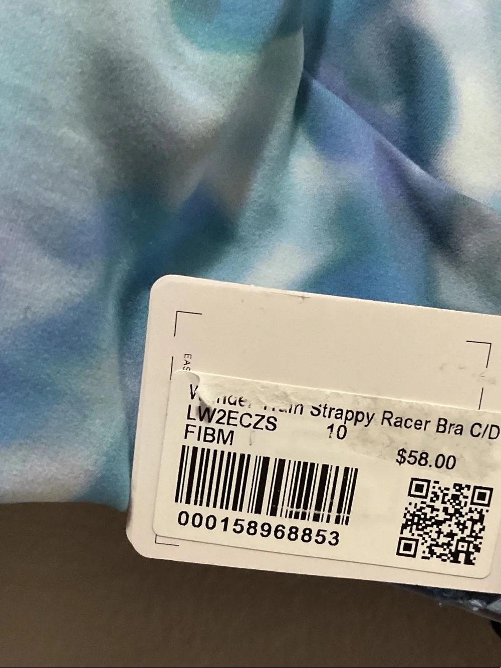 Lululemon Wunder Train Strappy Racer Bra-Size 10 C/D-Floral Glow Midi Blue Multi